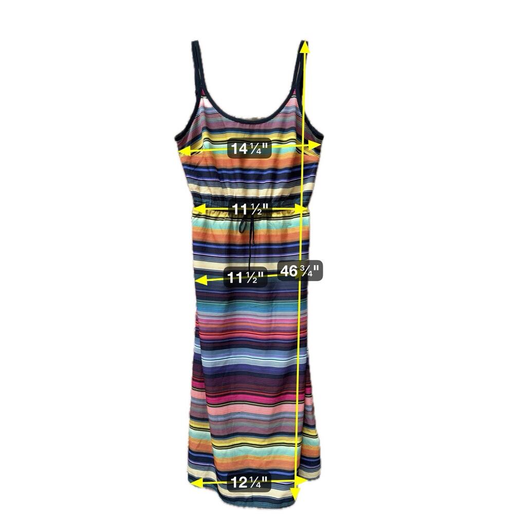 Athleta Havana Serape Rainbow Midi Tank Dress Pockets travel XXS - Picture 4 of 12